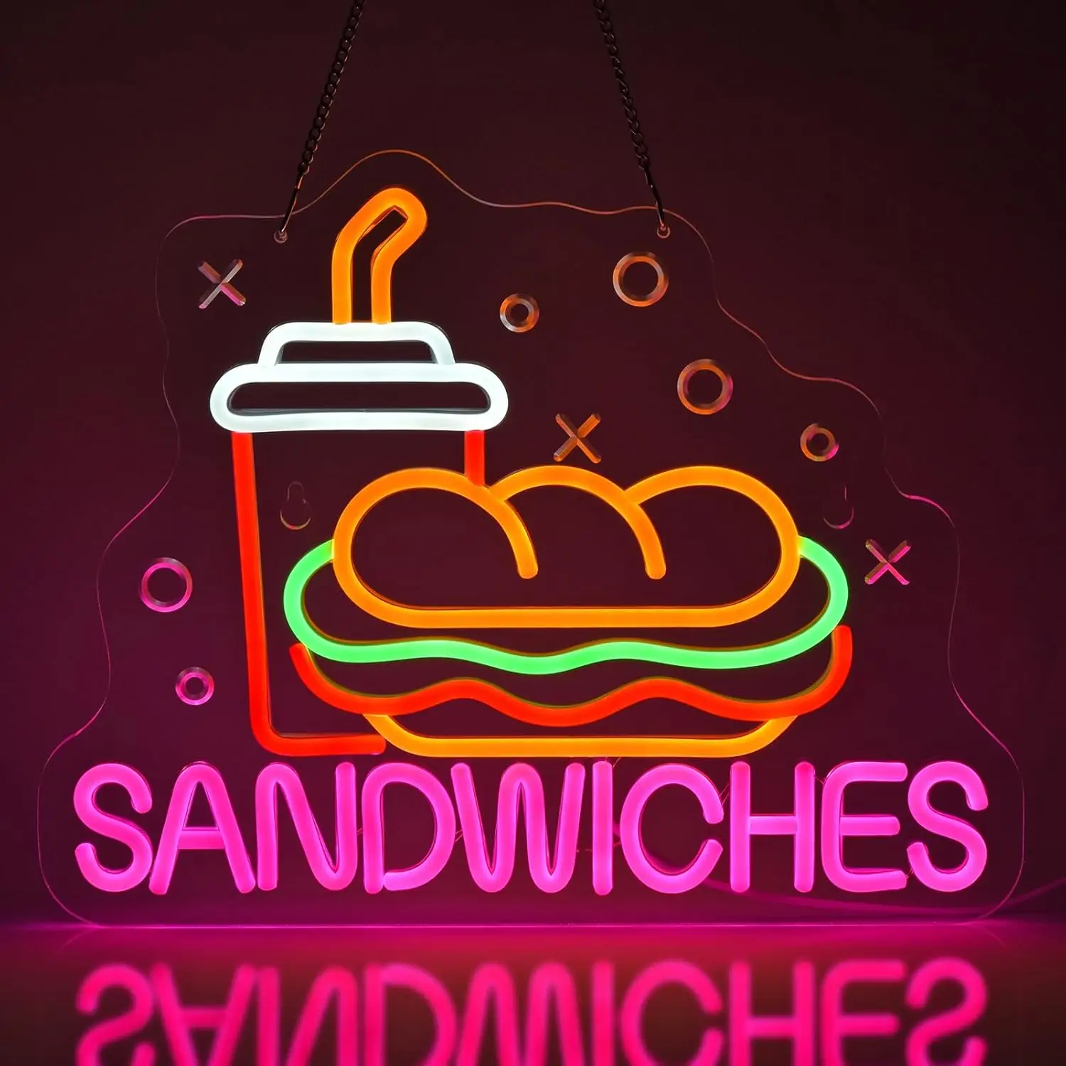 

Sandwich neon signs, wall decorations, LED light signs, business signs, Home kitchens, fast food restaurants, man cave parties