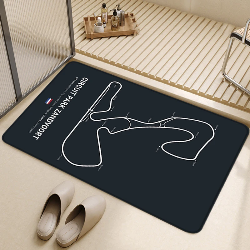 

Ковры для ног Коврик для входа в дом F1 Formula One Track Ковер для прихожей Коврики для гостиной Коврик для ванной Коврики для пола Нескользящий домашний декор