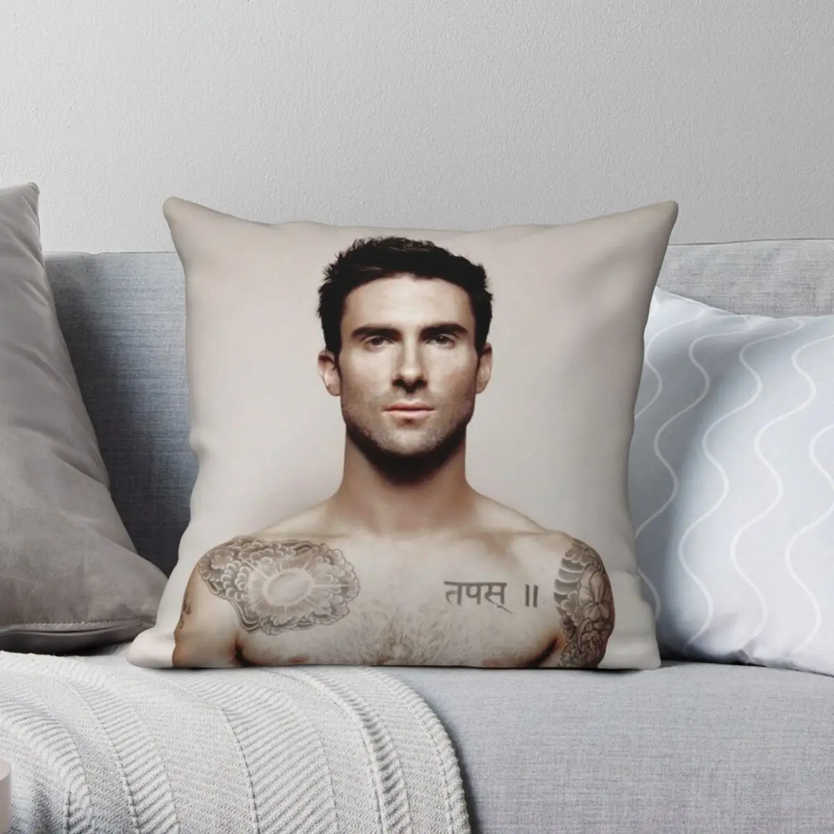 Wallpaper Adam Levine Square Pillowcase Polyester Linen Velvet Pattern Zip Decor Throw Pillow Case Home Cushion Cover 45x45