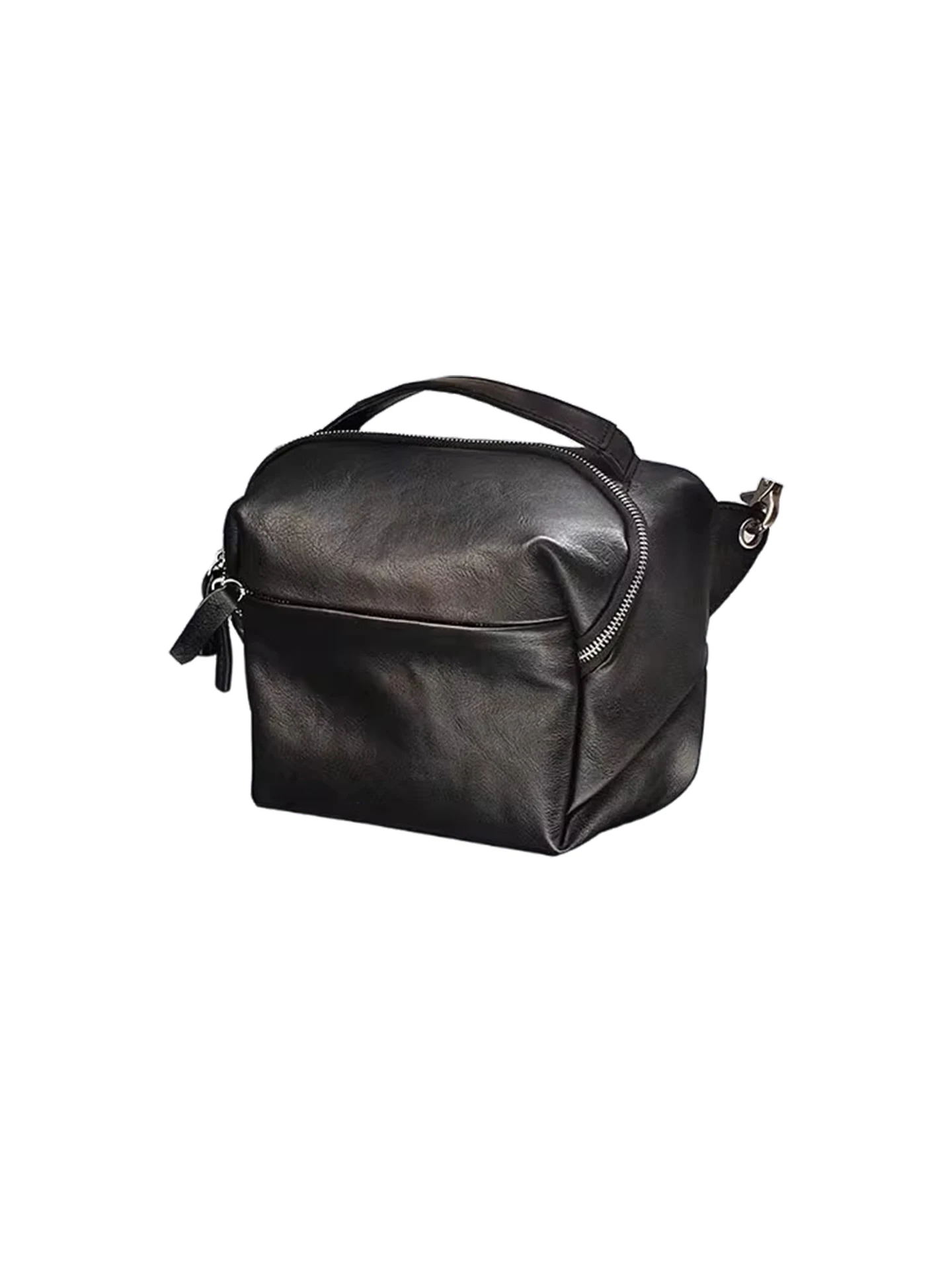 2025 ريترو قاطرة النمط البريطاني الجلود الأفقي مربع المرأة حقيبة سعة كبيرة واحدة الكتف قطري حقيبة كروس العصرية #5