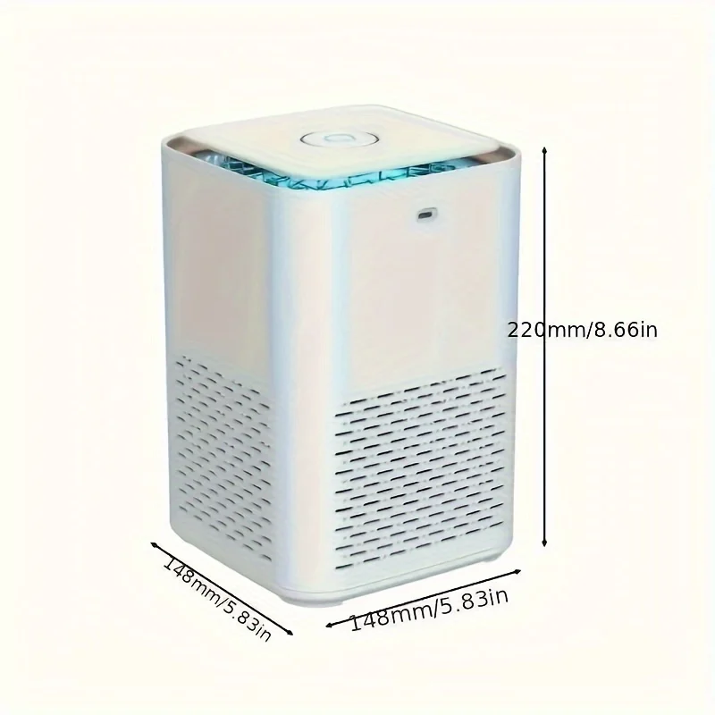 1 unidad, purificador de aire HEPA portátil CompactPro: diseño ultraportátil para una fácil movilidad, tecnología HEPA avanzada para un aire eficiente