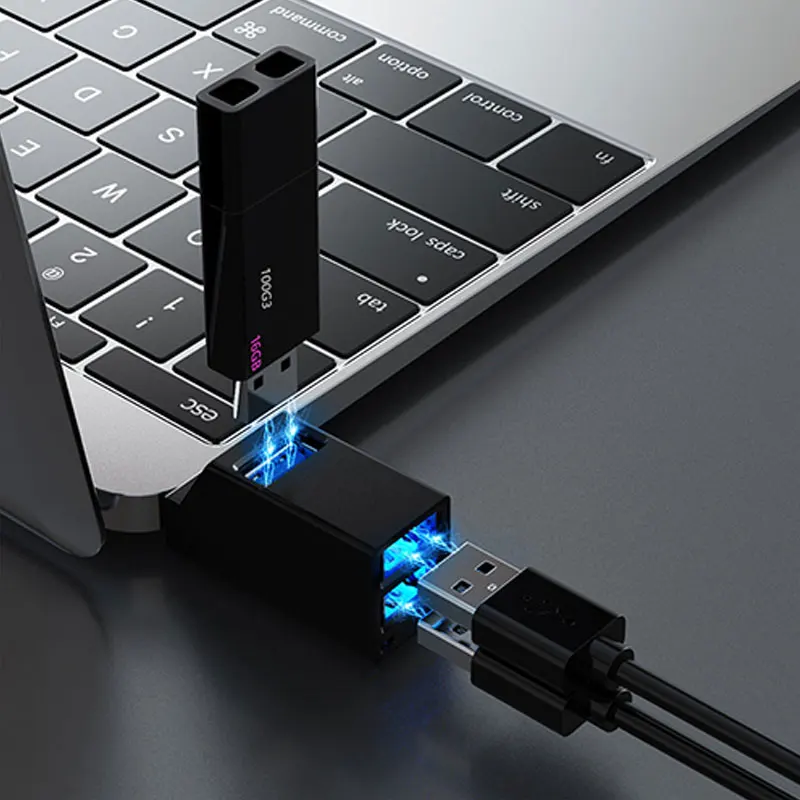 USB 3.0 HUB Mini 3 Ports USB 2.0 Hub High Speed ​​Data Transfer Splitter Box Adapter For PC Laptop MacBook Pro Accessories