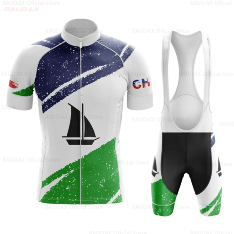 Chile Cycling Jersey Sets Men\'s Cycling Clothing Summer Short Sleeve MTB Bike Suit Bicycle Bike Clothes Ropa Ciclismo Hombre