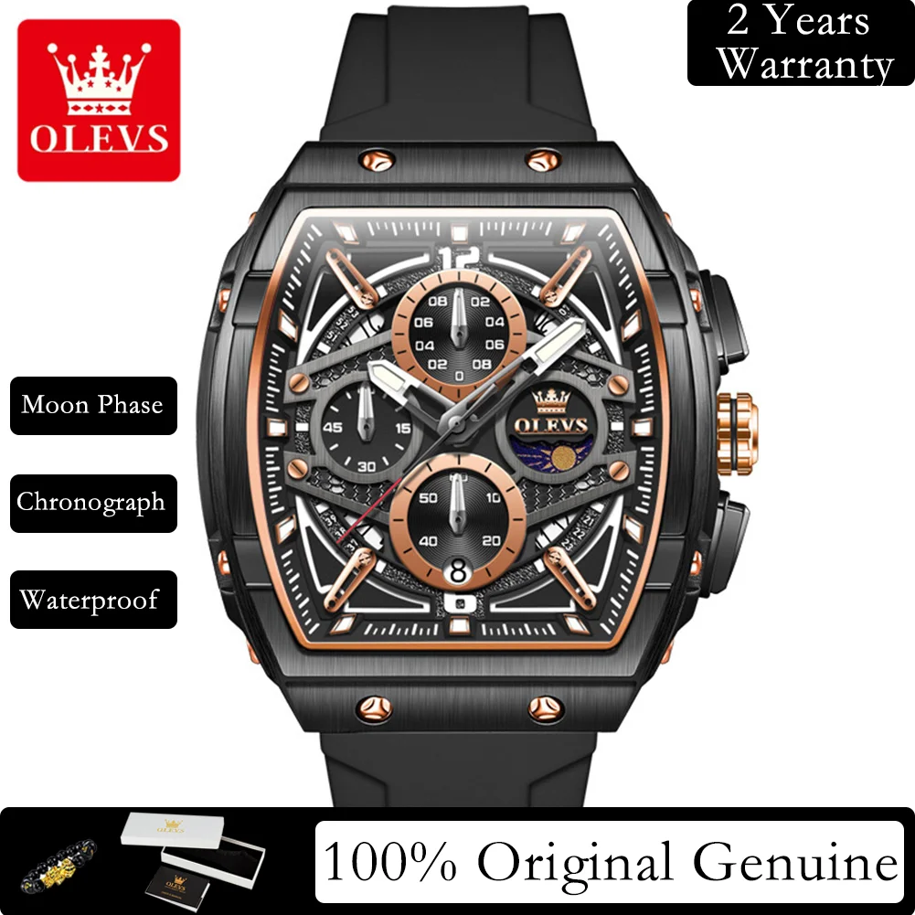 Men's Multi-functional Quartz Chronograph Watch, Waterproof