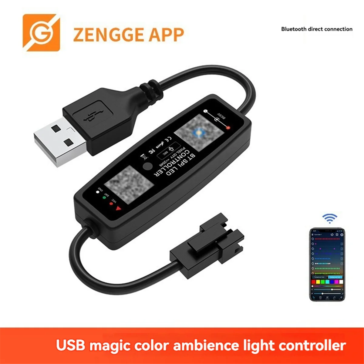 KZQ-fWS2812B LED Controller Bluetooth APP Steuerung Musik Controller für SK6812 WS2811 WS2812 LED Pixel Licht Streifen USB