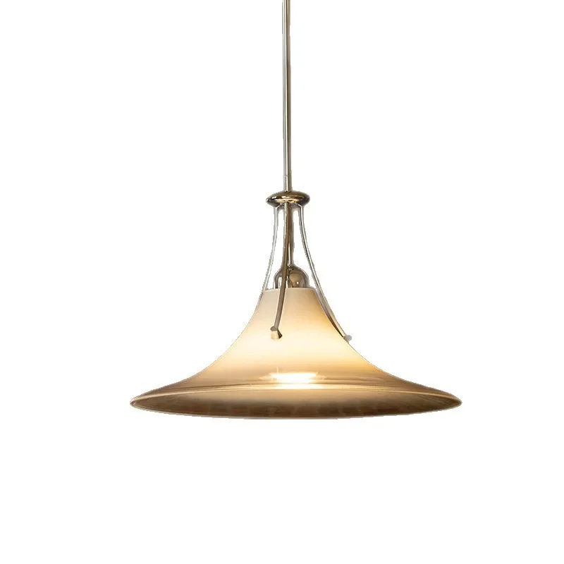 Magnolia chandelier, original design Bauhaus minimalist restaurant glass chandelier
