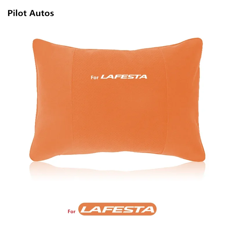 For Hyundai For LA-FESTA Car Headrest Waist Pillow Rest Cushion Seat Headrest Driver Lumbar Support Leather Memory Cotton