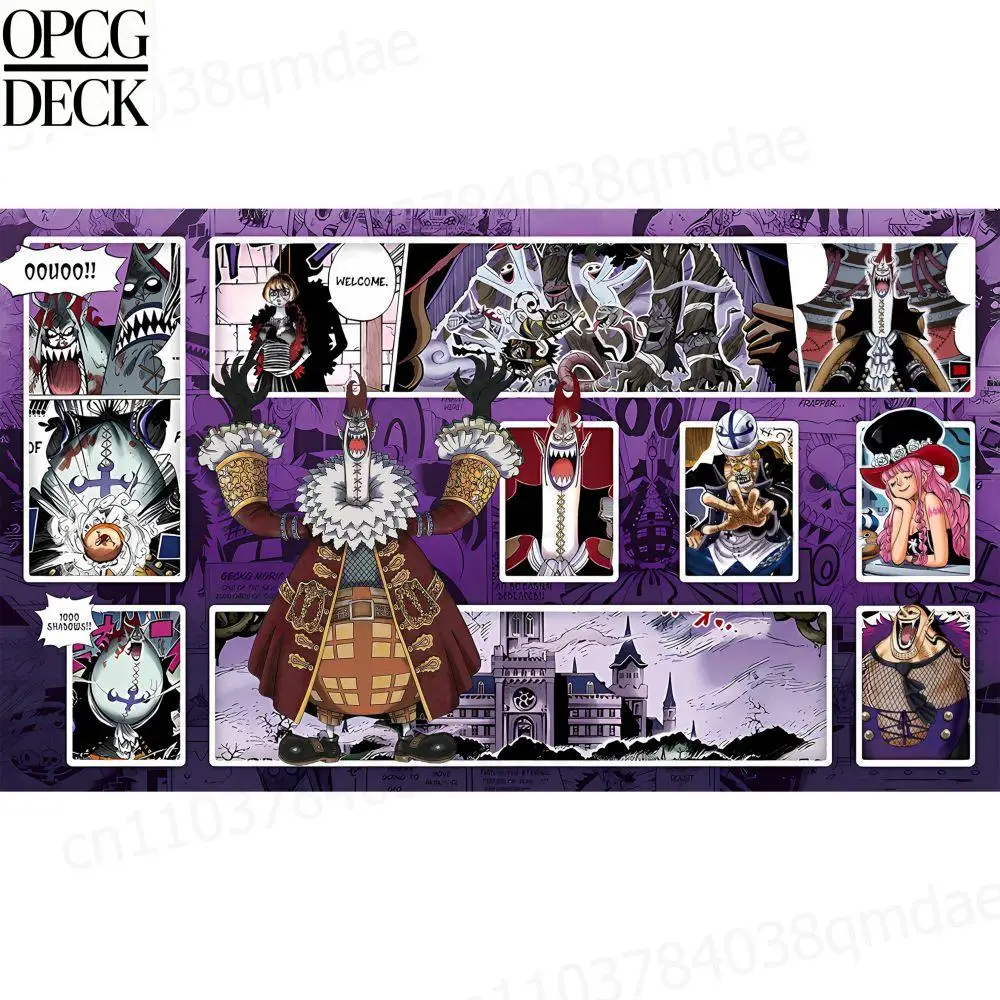

One Piece Opcg Playmat Card Game Playmat Gekko Moria Perona Anime Playmat High-Quality Card Game Mat Holiday Gifts 60*35Cm