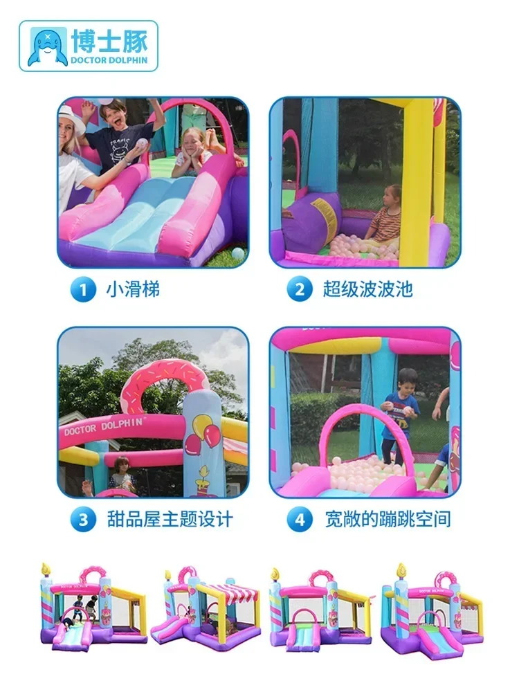 Children's Inflatable Castle Trampoline Trampoline Indoor and Outdoor Small Slide