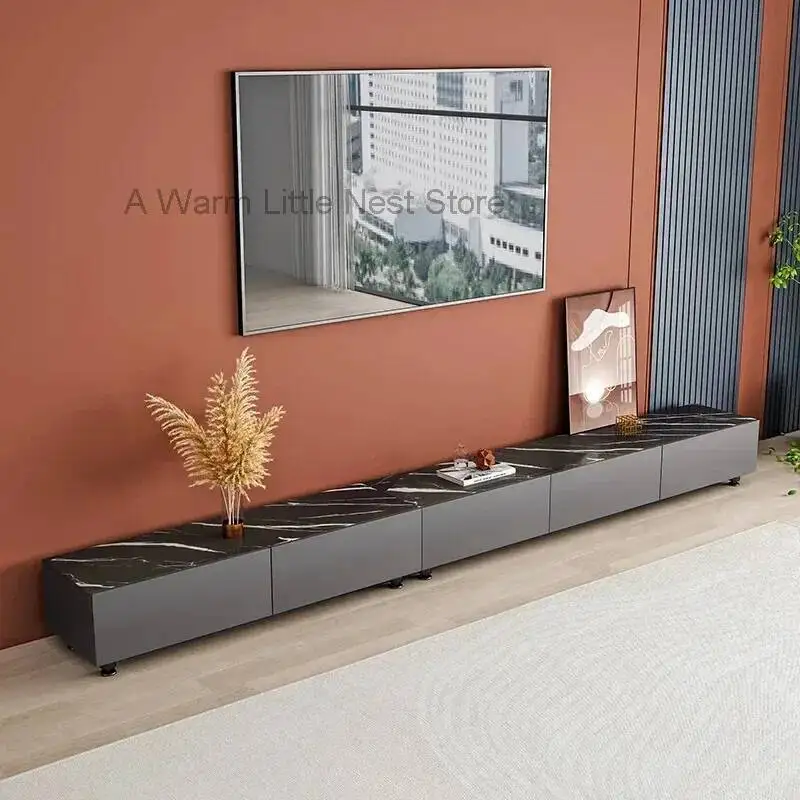 

TV Consoles Cabinet Black Low Desk Minimalist Luxury Organizer Fashion TV Stand Living Room Modern Meuble Tele Unique Furniture