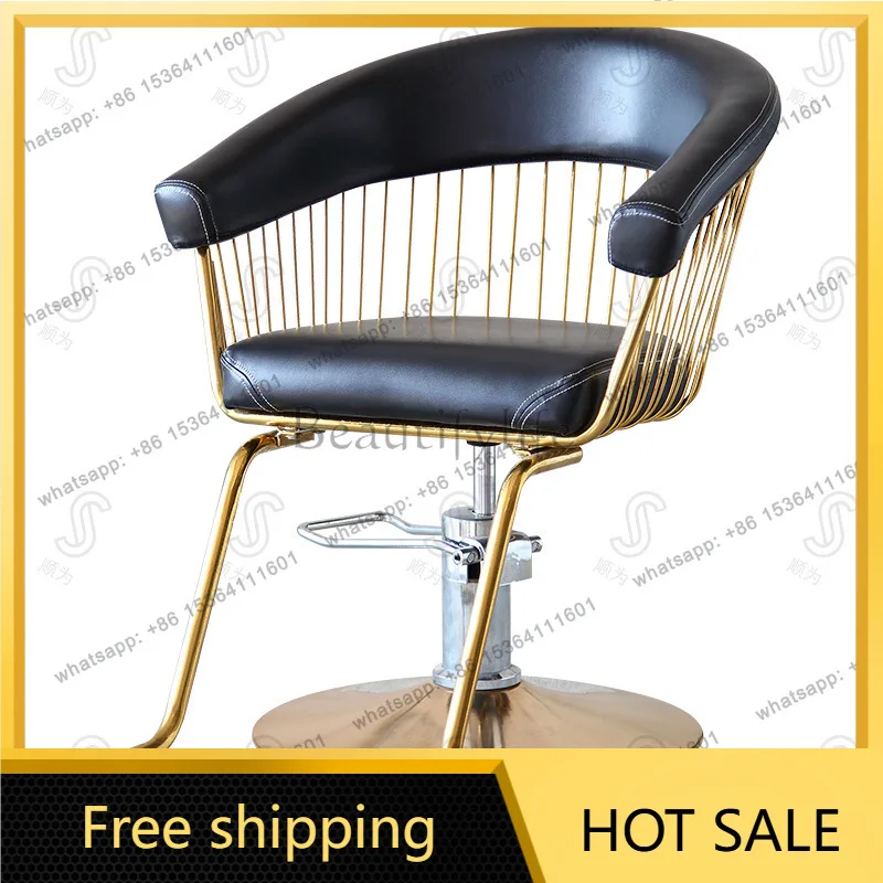 Factory Direct Sales hair chair can be placed on top of a professional haircutting swivel chair in a hair salon