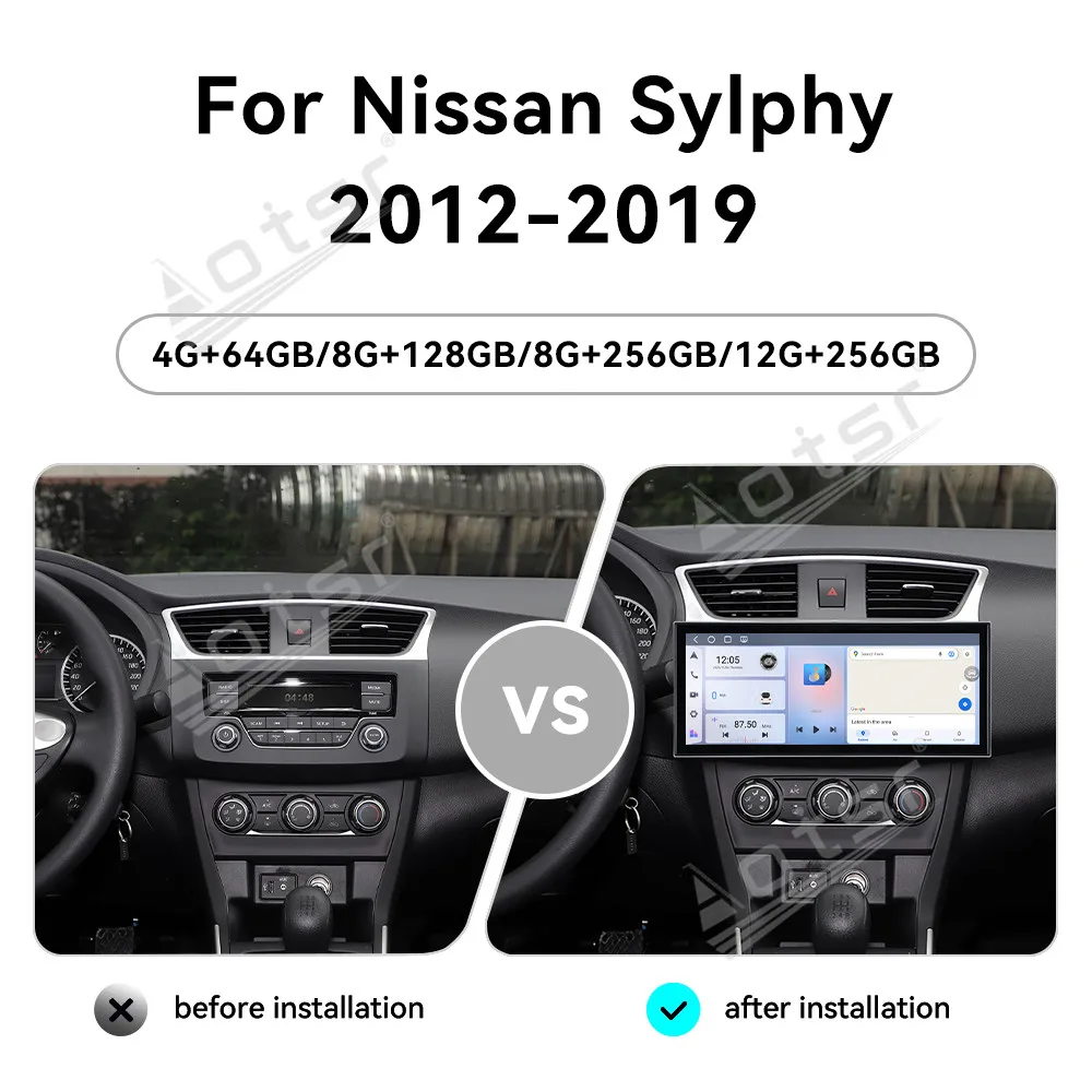 For Nissan Sylphy 2012-2019 15.8 Inch In-Dash Touchscreen Car Radio GPS Navigation Carplay Android Auto Plug & Play Upgrade