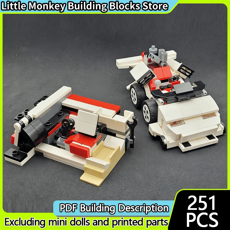 

Модель городской автомобиль MOC, строительные кирпичи, спортивный автомобиль и балансировочная машина для колес, модульная технология, детские праздничные подарки, сборная игрушка