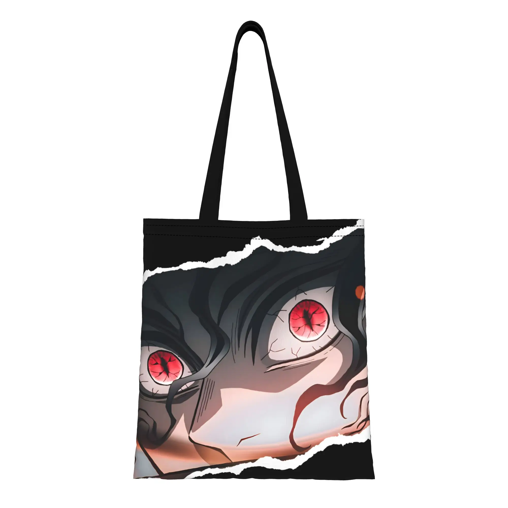 

1PC Muzan Glare Demon Slayer Canvas Tote Bag Perfect for Shopping & Personal Use Great Gift