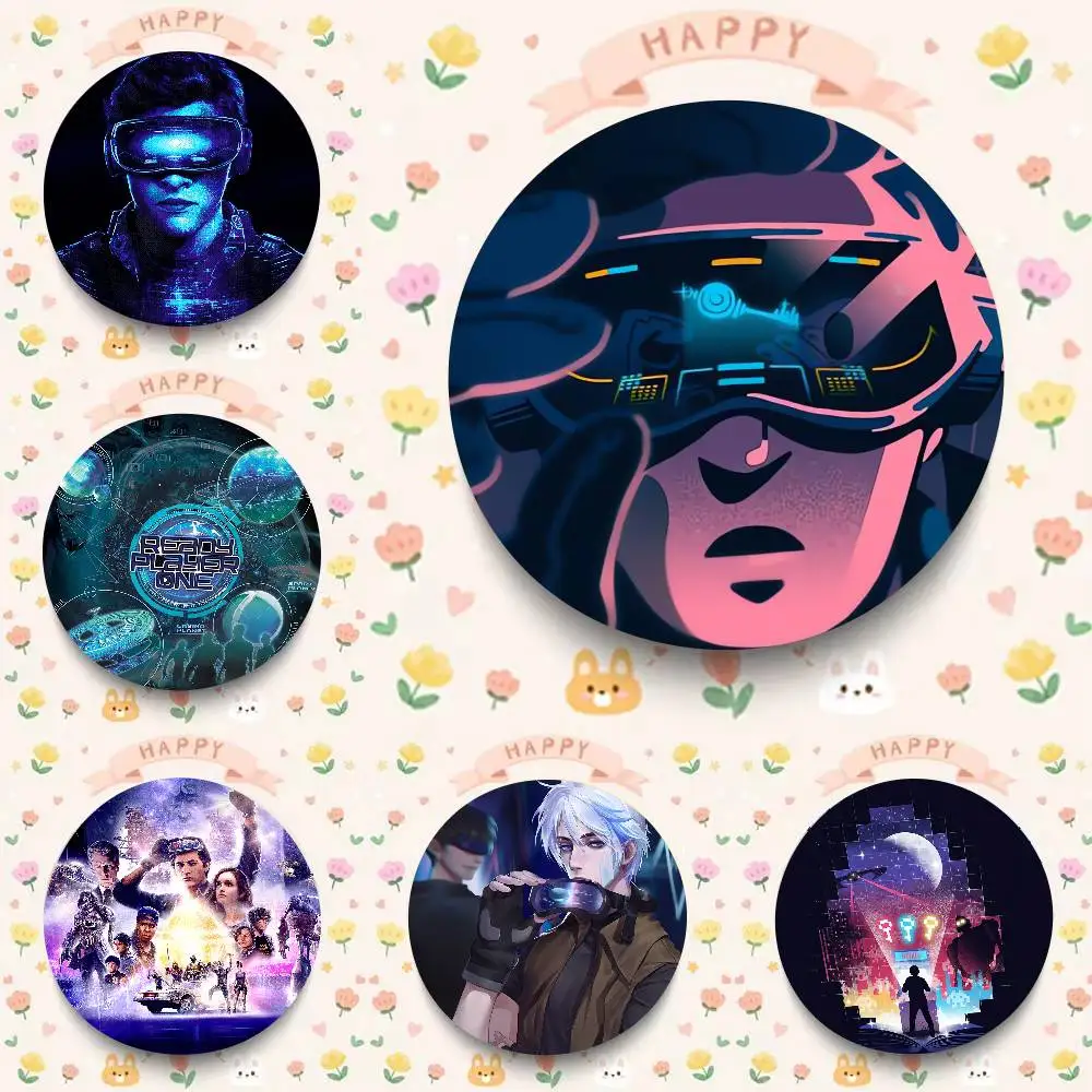 Movie Ready Player One Cute Cartoon Button Pin Brooch Badge Bag Decor Fans Collect