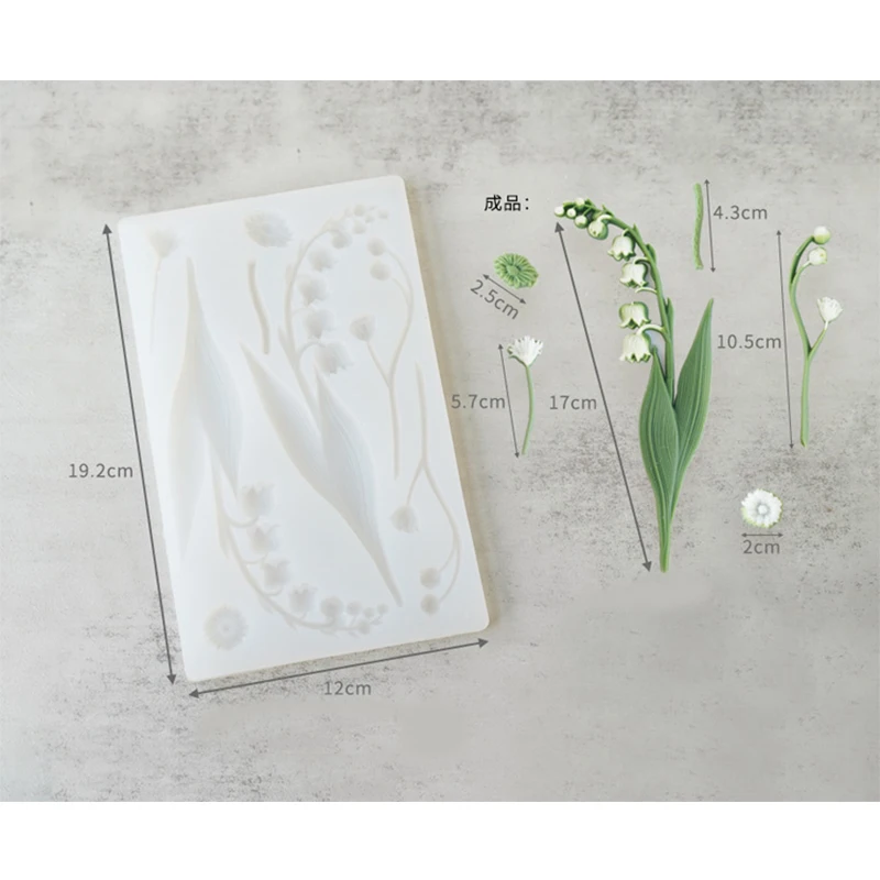 Lily Of The Valley Flowers Silicone Molds DIY Handmade Scented Candle Material Kit Cake Baking Moulds Plaster Home Decorations