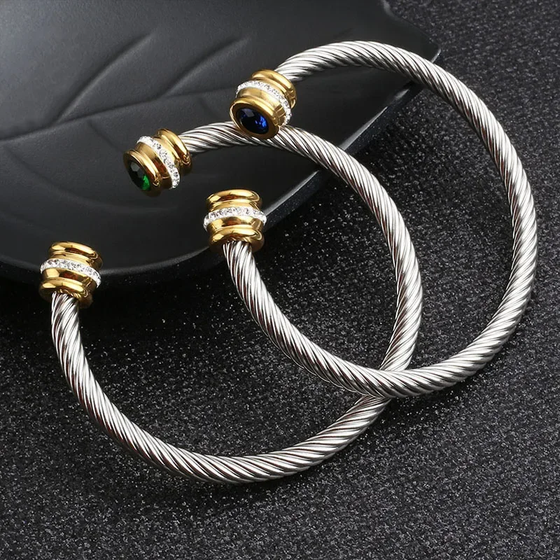 Fashion Jewelry Luxury Bracelet Stainless Steel Interwoven Cool Stuff Jewelry Adjustable Size Women's Jewelry Accessories