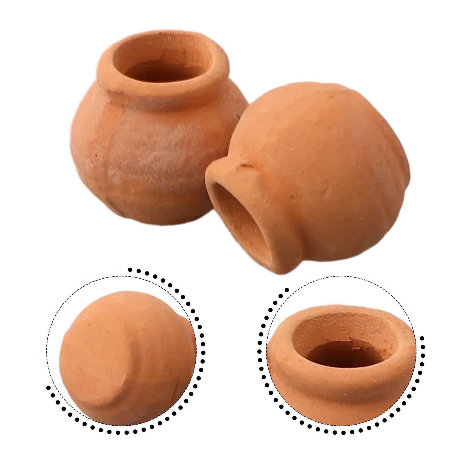 2PCS Mini Terracotta Pot Clay Ceramic Pottery Clay Dfdfdfdd  Pots Succulent Nursery Pots Plants Crafts For Garden