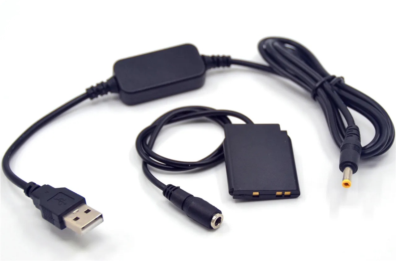 Power Bank 5V USB Cable Adapter + ENEL19 EN-EL19 Dummy Battery EP-62G EH-62G for Nikon S3300 S4100 S4150 S4300 S4400 S5200 S5300