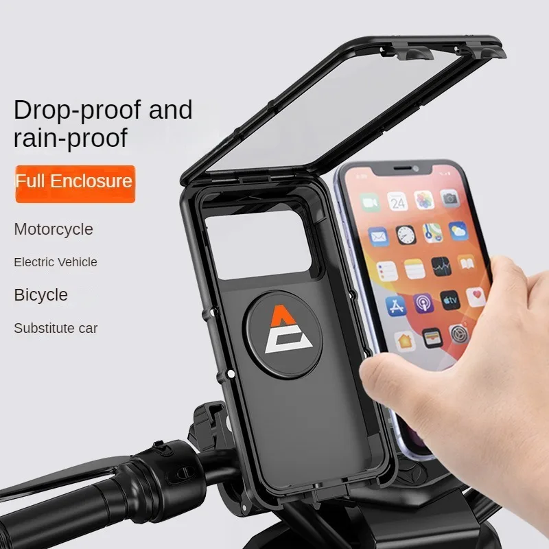 

Outdoor riding bicycle mobile phone holder Mountain bike riding mobile phone holder Electric motorcycle rain-proof navigation