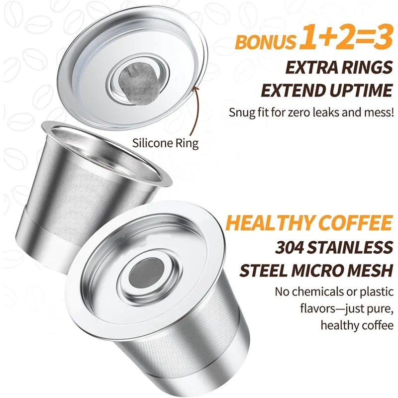 ABVI-Recycling Coffee Capsule Stainless Steel Single Hole With Filter Screen Capsule Cup
