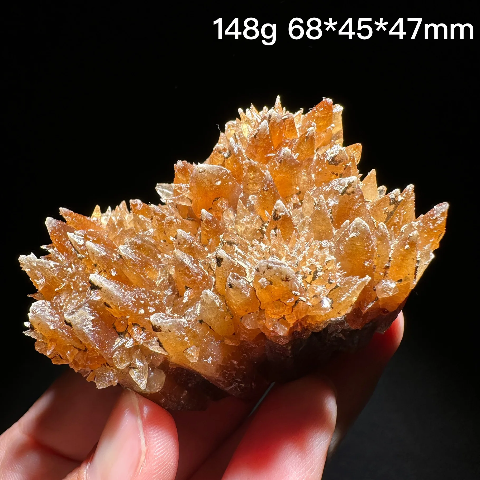 100% natural amber calcite rough mineral specimen healing crystal gem collection