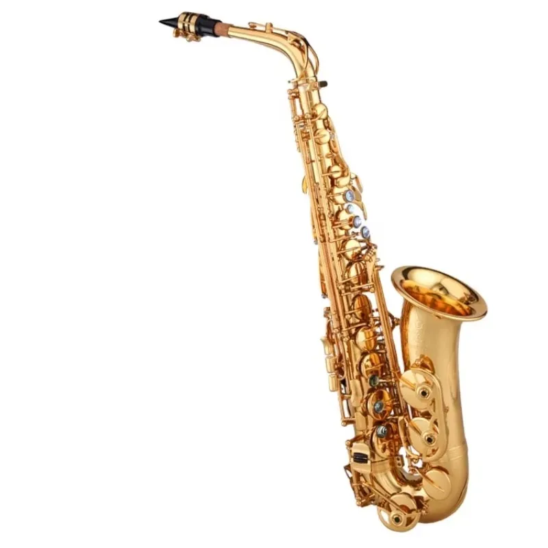 Taishan Brand High Quality Gold Lacquer Eb Tone Alto Saxophone For Musicians Peformance