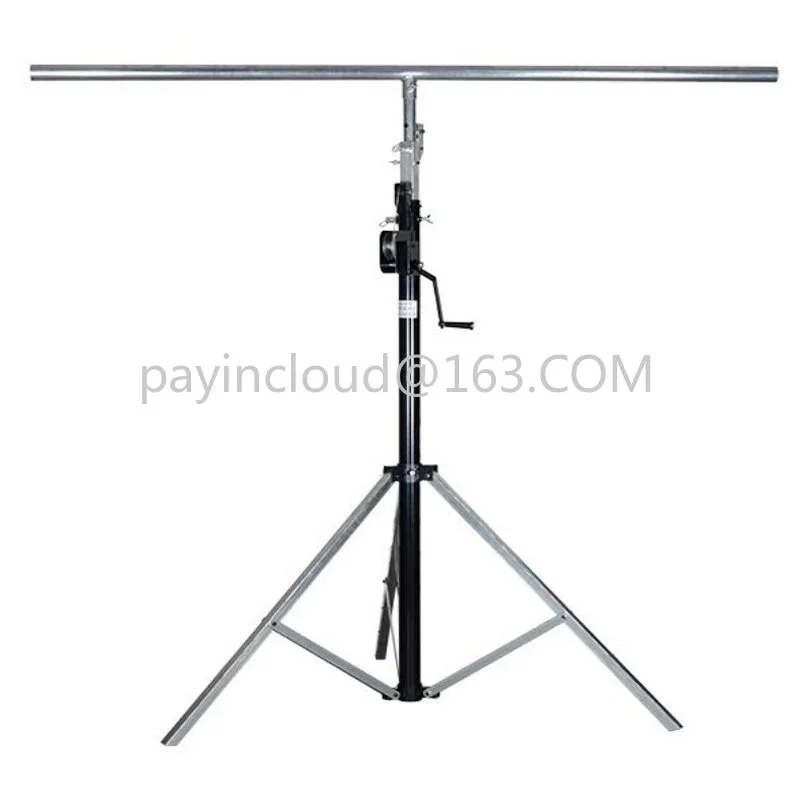 Imagem -02 - Mão-cranked Rack de Luz Feixe Par Stand Casamento Suporte de Elevação Stand Móvel Performance Stage Stand 4.5 m