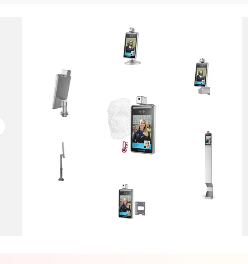 Human Body Temperature Detecting Time Attendance face recognition door access control system