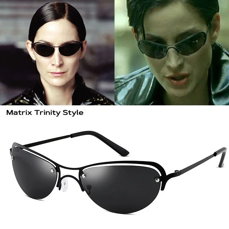 Classic The Matrix Resurrections Trinity Neo Sunglasses Cosplay Eyeglasses Eyewear Glasses Unisex Costume Accessories Prop Gifts