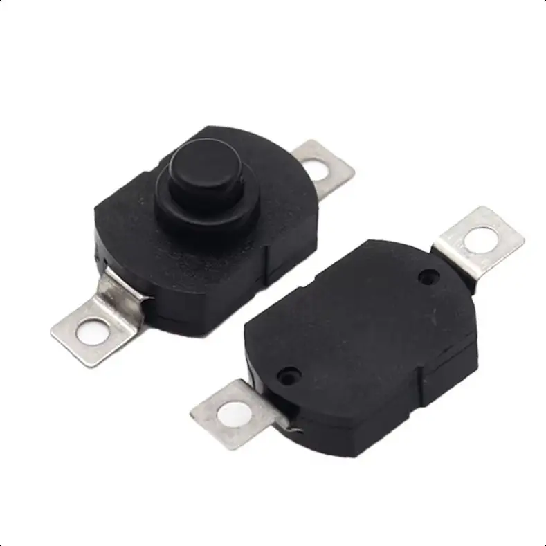 【30-10PCS】1712 Push Button Switch 30V Flashlight Switch LOCK 17X12X9.5MM Table lamp Switch Flashlight Button Switch