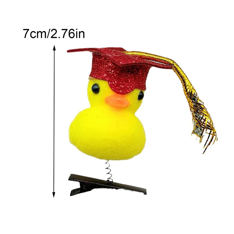 Cartoon Funny Doctorial Hat Cowboy Hat Little Yellow Duck Hairpin Fashion Duckbill Hair Clip For Children Cute Hair Accessories