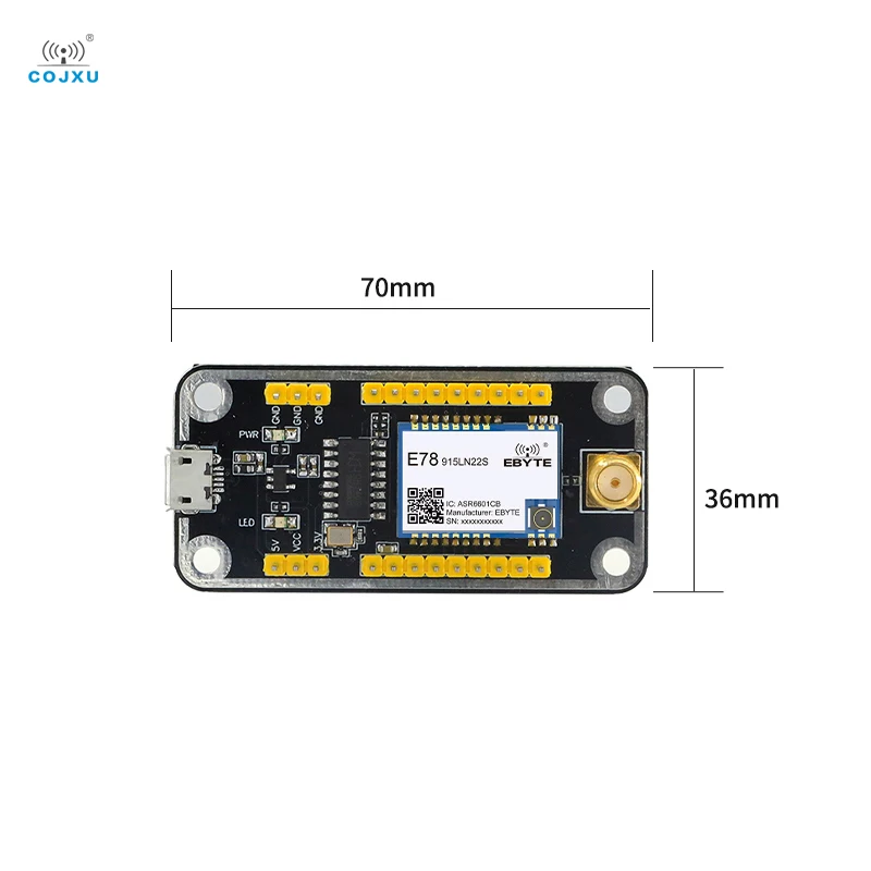 Test Board E78 Test Kit COJXU E78-915TBL-02 Pre-soldered E78-915LN22S(6601) with a Rubber Antenna USB Interface