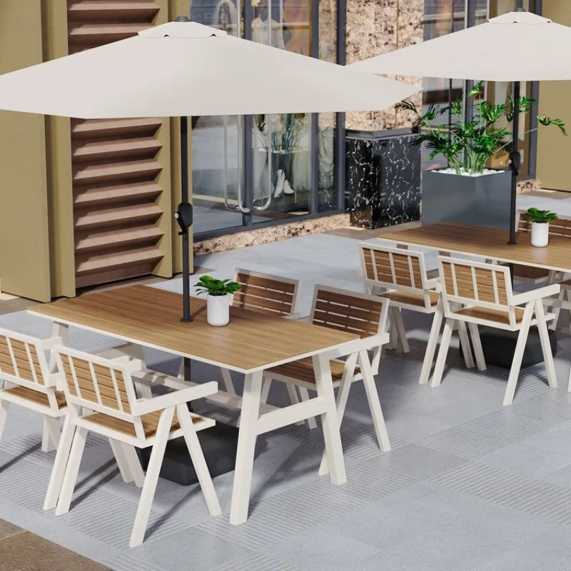 

Комбинация стола и стула на открытом воздухе, двор, B & B, квадратные качели для отеля, парк, водонепроницаемый магазин чая с молоком для отдыха