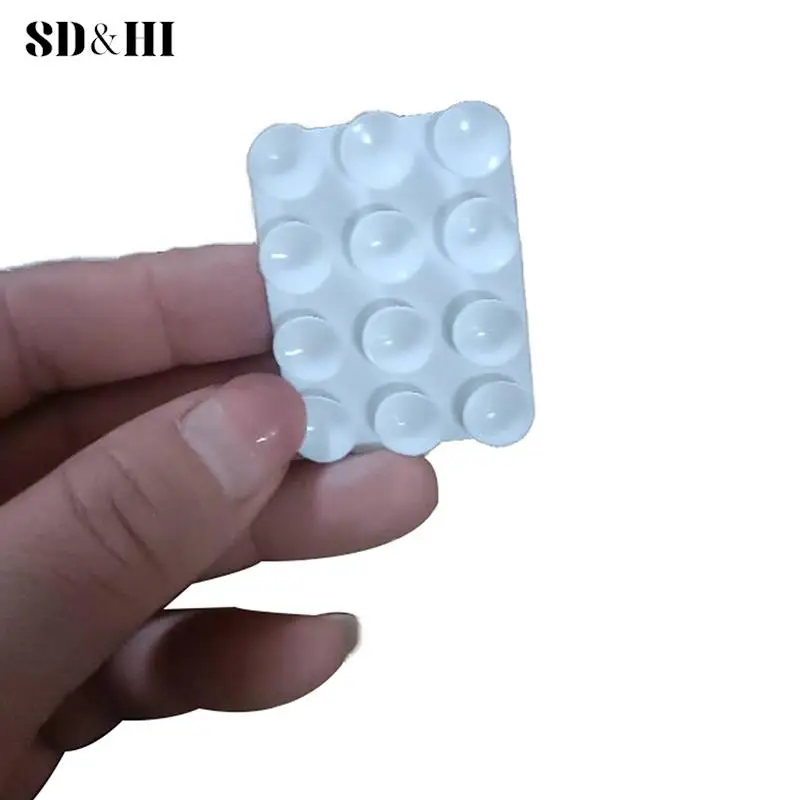 Silicone Suction Pad For Mobile Phone Fixture Suction Cup Backed Adhesive Silicone Rubber Sucker Pad For Fixed Pad