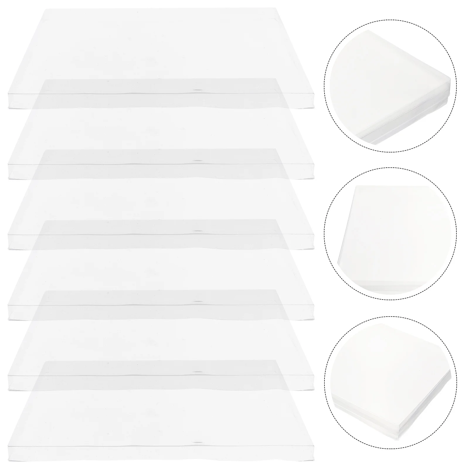 

6pcs Transparent Jewelry Tray Cover Dust-Proof Clear Cover For Jewelry Organizer Display Tray Long Lasting Use