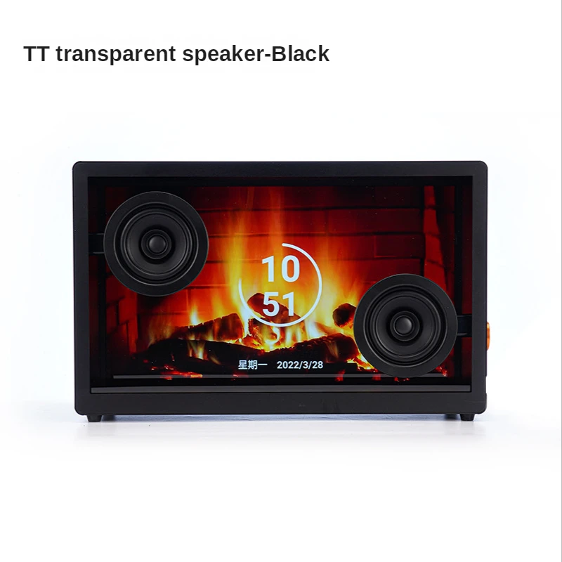 New Design Transparent Blue Tooth With Suspended Lyrics Exhaust Audio And Visual Column Active Wireless Hifi Speaker