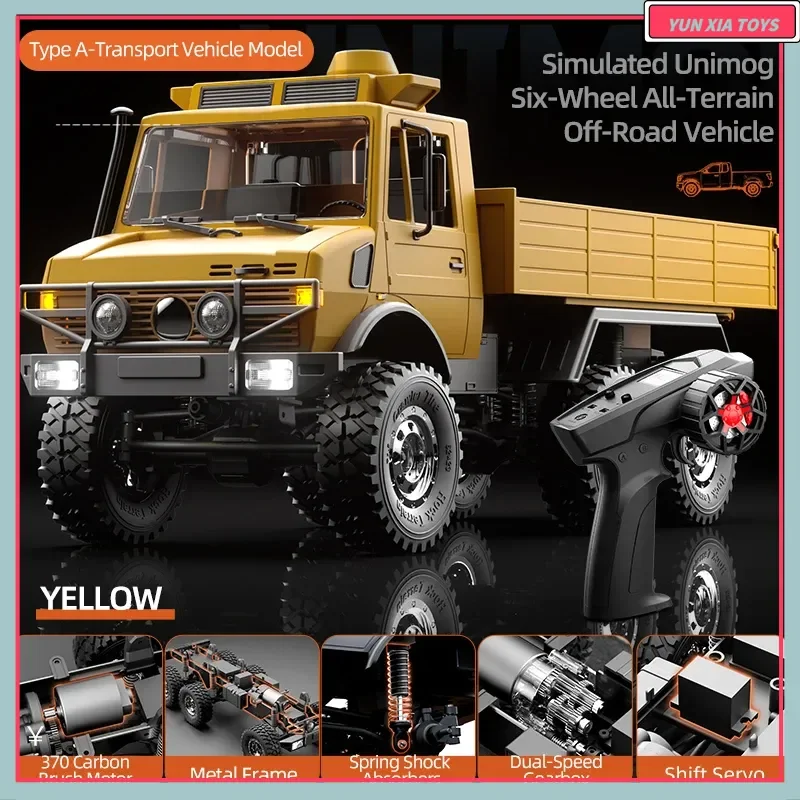 

Новый 2025 Jjrc C8823 Rc внедорожный автомобиль с дистанционным управлением 1:18 Unimog шестиколесный привод полномасштабный альпинистский автомобиль игрушка для взрослых в подарок