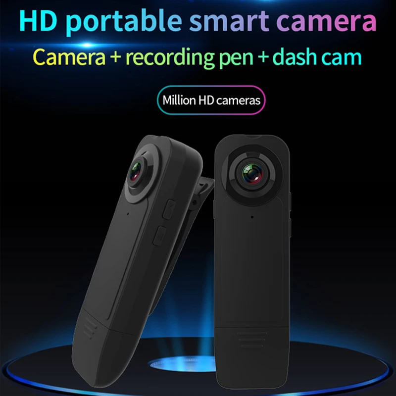 

A18 1080P HD Night Vision Mini Camera 1000mAh Micro Camcorder Bodycam DV Video Recorder for Home Sports Class Online Meeting