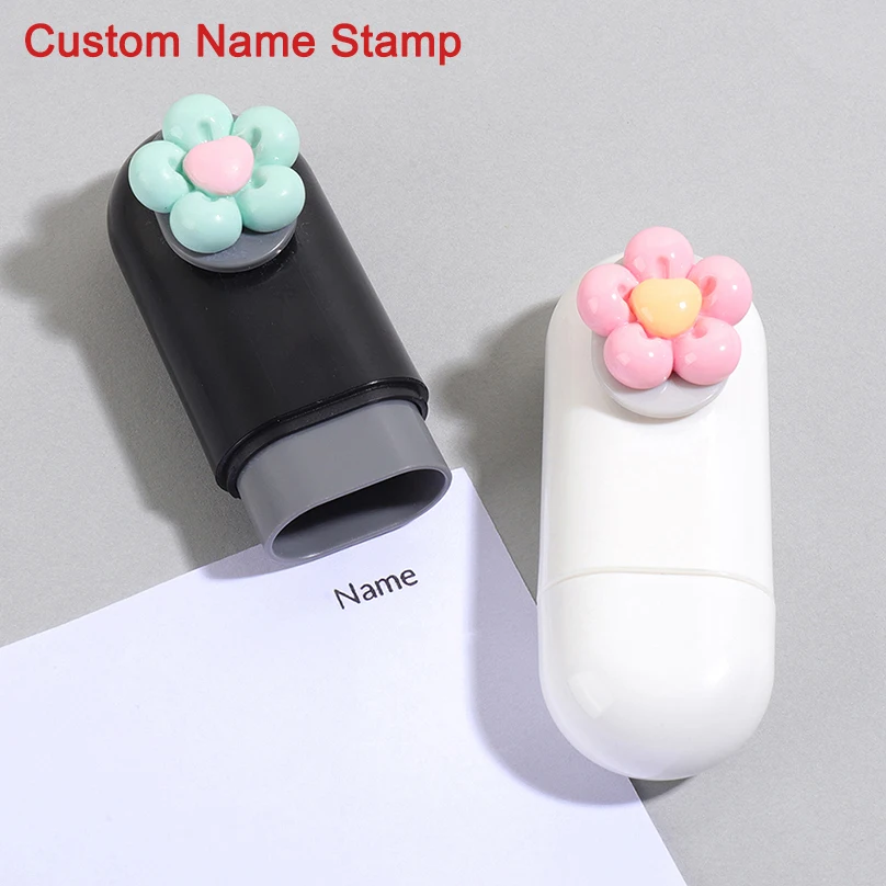 

Custom Name Stamp Portable Customized Text Seal Kindergarten Clothes Label Waterproof Ink Mini Signature Personalized Name Stamp