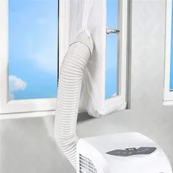 Sello de ventana de bloqueo de aire para aire acondicionado portátil, placa de sellado de tela Flexible, sello de ventana con cremallera y adhesivo rápido