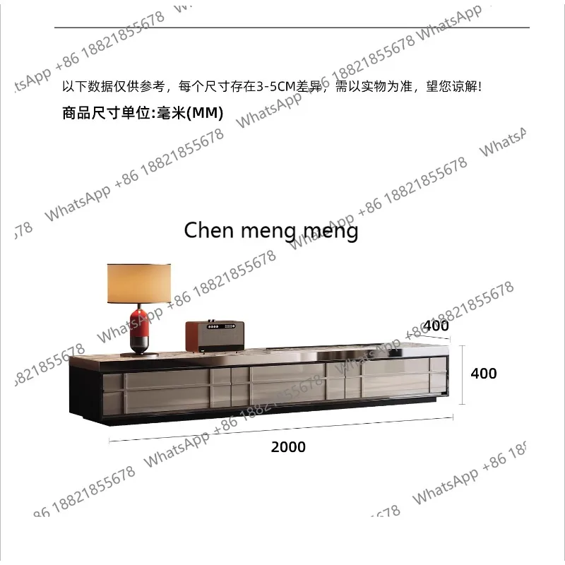 New TV cabinet minimalist high-end living room storage cabinet villa home