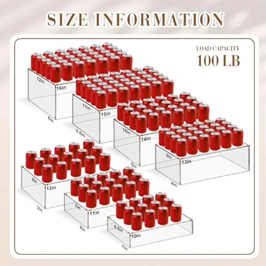 7 Pcs Extra Large Buffet Riser - Display Risers Set ulasan dan harga