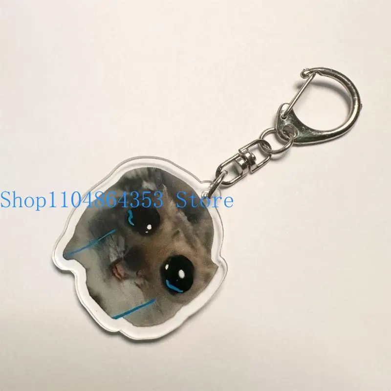 652F 4Pieces Fashion Acrylic Keychain Unique Hamster Pendant Fashionable Accessory Keyring Ornaments for Any Occasion