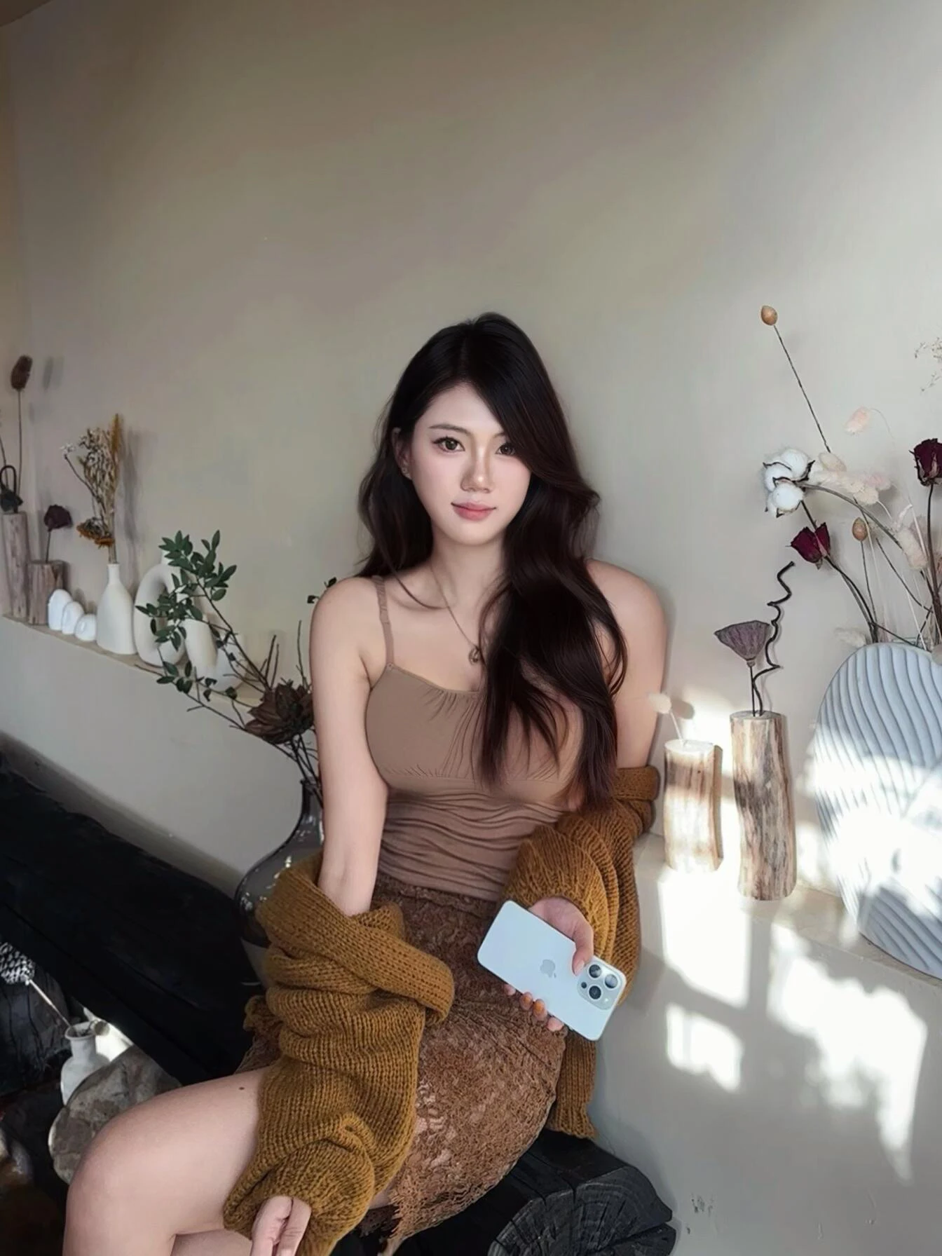 

Korean Sle Lazy Faion Women's Knitted Outerwear And ter Top Early Autumn Set New Beautiful Skirt Trendy