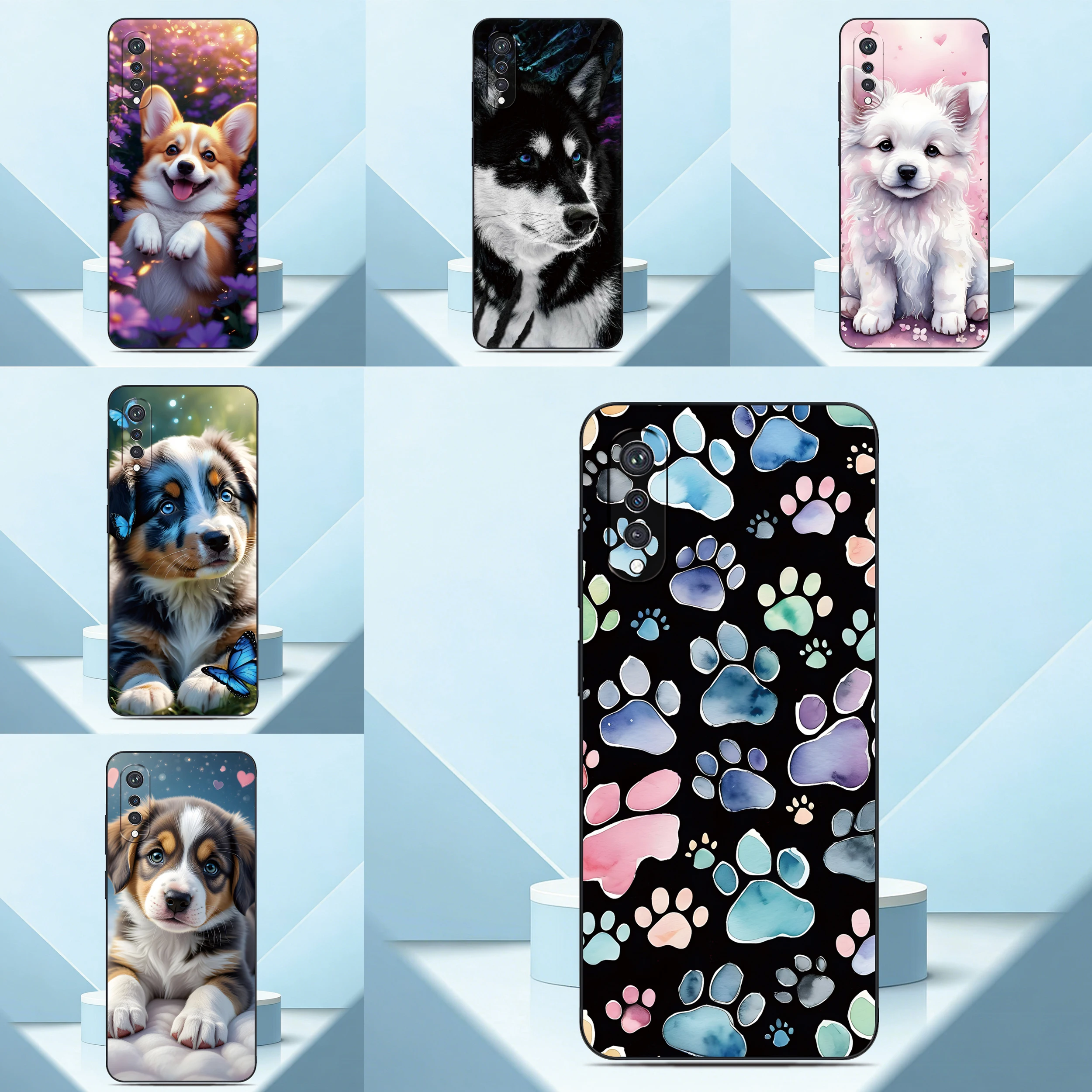 Funda de teléfono con diseño de cachorro de perro para ZTE Blade A76 4G A75 A73 A72 A71 A35e A56 A55 A54 A35 A36 A51 A34 A31 Plus A5, funda con imagen personalizada