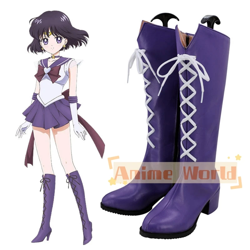 SAILOR Saturn Hotaru Tomoe รองเท้าบูทคอสเพลย์งานคาร์นิวัลฮาโลวีน