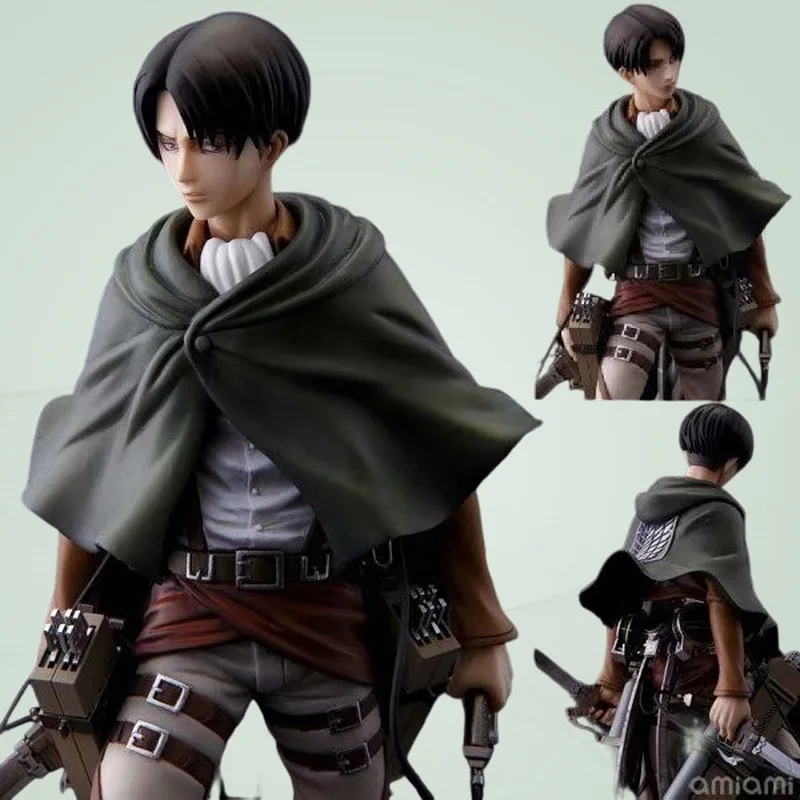 進撃の巨人-リヴァイ大尉-1-8スケール-シーンフィギュア-アニメコレクタブルモデル-デスクトップオーナメント＆男の子へのギフト