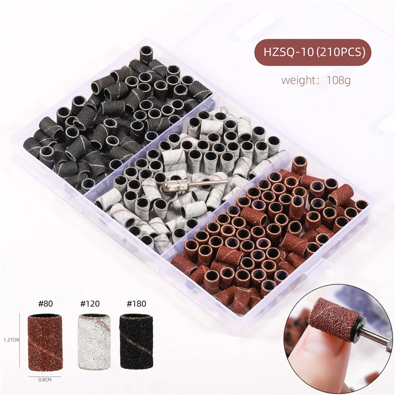 75/100 sztuk nakładki szlifierskie do paznokci opaski do elektrycznej maszyny do Manicure 180/120/80 Grit wiertarka do paznokci szlifierka pilniki zestaw narzędzi do Pedicure