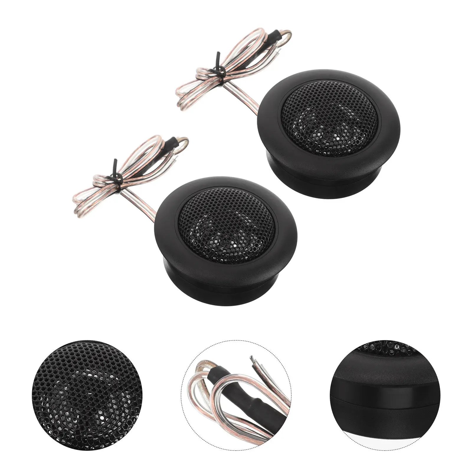 

Пара автомобильных твитеров (малые динамики) из пластика для замены звуковой системы, прозрачные стерео-твитеры, громкоговорители для автомобиля